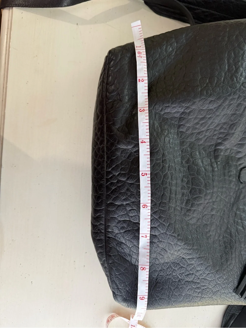 Eileen Fisher Black Leather Drawstring Backpack